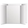 Too Cool Tri-Fold Poster Board, 28 x 40, White/White, 12/Carton