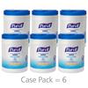 Hand Sanitizing Wipes, 6 x 6 3/4", White, 270/Canister, 6 Canisters/CT