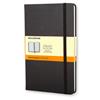 Hardcover Notebook, Ruled, 5" x 8.25", White Paper, Black Cover, 192 Sheets