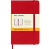 Hard Cover Notebook, Plain, 5 1/2 x 3 1/2, Red Cover, 192 Sheets