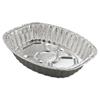 Roasting Container, Aluminum, Oval, 17-11/16" L x 14-7/16" W x 3-1/4" H, Silver, 25/Carton