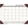 EcoTones Academic Desk Pad Calendar, 18-1/2 x 13, Brown Corners, 2023-2024