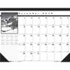 Black-and-White Photo Monthly Desk Pad Calendar, 18 1/2 x 13, 2020