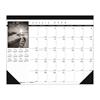 Recycled Black-and-White Photo Monthly Desk Pad Calendar, 22 in x 17 in, 2024