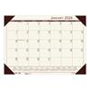 Recycled EcoTones Moonlight Cream Monthly Desk Pad Calendar, 22 in x 17 in, 2024