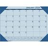 Recycled EcoTones Ocean Blue Monthly Desk Pad Calendar, 18-1/2 x 13, 2024