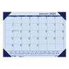 Recycled EcoTones Sunset Orchid Monthly Desk Pad Calendar, 22 in x 17 in, 2024