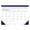 Recycled Two-Color Monthly Desk Pad Calendar, 18-1/2 in x 13 in, 2024