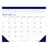 Recycled Two-Color Monthly Desk Pad Calendar, 12 Month, 22" x 17", Jan 2024 - Dec 2024