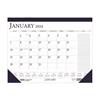 Recycled Two-Color Monthly Desk Pad Calendar w/Large Notes Section, 22 in x 17 in, 2024