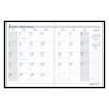 Recycled Ruled Planner with Stitched Leatherette Cover, 8-1/2 in x 11 in, Black, 2024