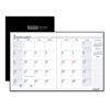 Recycled Ruled 14-Month Planner, Leatherette Cover, 7 in x 10 in, Black, 2024