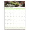 Recycled Gardens of the World Monthly Wall Calendar, 12 in x 16-1/2 in, 2024
