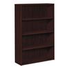 10500 Series Laminate Bookcase, Four-Shelf, 36w x 13-1/8d x 57-1/8h, Mahogany
