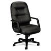2090 Pillow-Soft Series Executive Leather High-Back Swivel/Tilt Chair, Black
