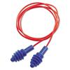 DPAS-30R AirSoft Multiple-Use Earplugs, 27NRR, Red Polycord, Blue, 100 Pairs