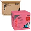 X80 Wipers, 1/4-Fold, HYDROKNIT, 12 1/2 x 13, Red, 50/Box, 4 Boxes/Carton