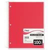 Spiral Bound Notebook, Perforated, College Rule, 8 1/2 x 11, White, 100 Sheets