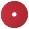 Buffer Floor Pad 5100, 12", Red, 5/Carton