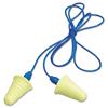 E·A·R Push-Ins Grip-Ring Earplugs, Corded, 30NRR, Yellow/Blue, 200 Pairs