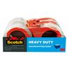 Heavy Duty Shipping Packaging Tape, 1.88 in x 54.6 yd, 4 Rolls with Dispensers/Pack