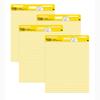 Super Sticky Easel Pad, 25 in x 30 in, Yellow Paper with Lines, 30 Sheets/Pad, 4 Pads/Carton