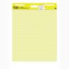 Super Sticky Easel Pad, 25 in x 30 in, Yellow Paper with Lines, 30 Sheets/Pad, 2 Pads/Carton