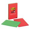 Super Sticky Notes, 5 in x 8 in, Playful Primaries Collection, Lined, 4/Pack
