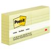 Notes, 3 in x 3 in, Canary Yellow, Lined, 6/Pack