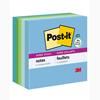 Notes Super Sticky, Recycled Notes in Bora Bora Colors, 3 x 3, 90-Sheet, 5/Pack