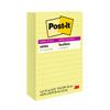 Super Sticky Notes, 4 in x 6 in, Canary Yellow, Lined, 5 Pads/Pack