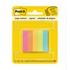 Page Markers, Assorted Colors, .5 in x 1.875 in, 100 Sheets/Pad, 5 Pads/Pack