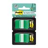Flags, Green, 1 in Wide, 50/Dispenser, 2 Dispensers/Pack