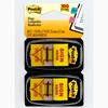Message Flags, "Sign Here," Yellow, 1 in Wide, 50/Dispenser, 2 Dispensers/Pack