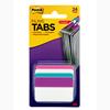 Tabs, 2 in Angled Solid, Assorted Colors, 4 Colors, 6 Tabs/Color, 24 Tabs/Pack