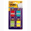 Tabs, 1 in Solid, Assorted Colors, 25 Tabs/Color, 4 Dispensers/Pack