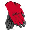 Ninja Flex Latex-Coated-Palm Gloves, Nylon Shell, Large, Red/Gray