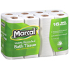100% Recycled Toilet Paper, White, 2-Ply, 4" x 4", 168 Sheets/RL, 16 Rolls/PK, 6 Packs/CT