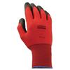 NorthFlex Red Foamed PVC Gloves, Red/Black, Size 9L, 12 Pairs