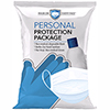 Personal Protection Package, 3-Ply Mask / 2 oz. Hand Sanitizer / Gloves