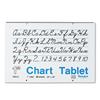 Chart Tablets w/Cursive Cover, Ruled, 24 x 16, White, 30 Sheets