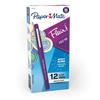 Point Guard Flair Porous Point Stick Pen, Purple Ink, Medium, Dozen
