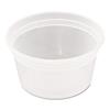 DELItainer Microwaveable Container, Plastic, Round, 12 oz, 4-1/25" Dia, Clear, 240/Carton