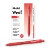 WOW! Retractable Ballpoint Pen, 1mm, Red Barrel/Ink, Dozen