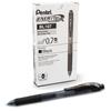 EnerGel-X Retractable Roller Gel Pen, .7mm, Black Barrel/Ink, Dozen