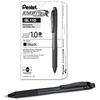 EnerGel-X Retractable Roller Gel Pen, 1mm, Trans Black Barrel, Black Ink, Dozen