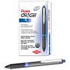 Oh! Gel Retractable Roller Pen, .7mm, Black Barrel, Blue Ink, Dozen