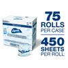Commercial Toilet Paper, Individually Wrapped, 450 Sheets Per Roll, 75 Rolls/Carton