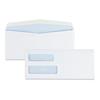 Double Window Security Tinted Envelope, Gummed Flap, #10, White, 500/Box