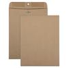 100% Recycled Brown Kraft Clasp Envelope, 9 x 12, Brown Kraft, 100/Box